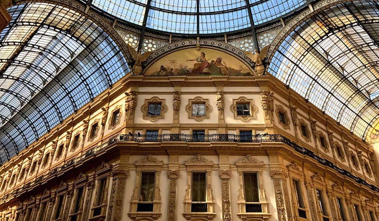 Galleria Vittorio Emanuele II, uno de los lugares que ver en Milán
