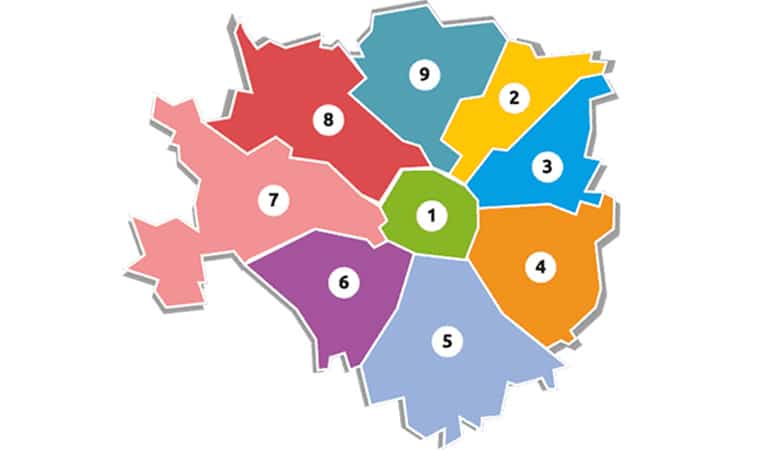 mapa de zonas donde alojarse en Milán