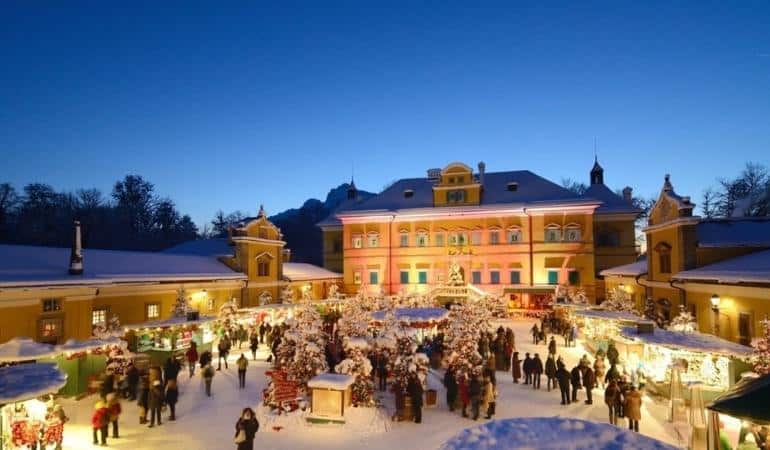 Palacio de Hellbrunn, uno de los mercados de Navidad de Salzburgo