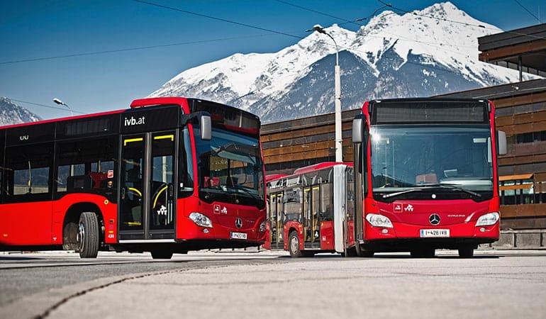 moverse por Innsbruck en autobús