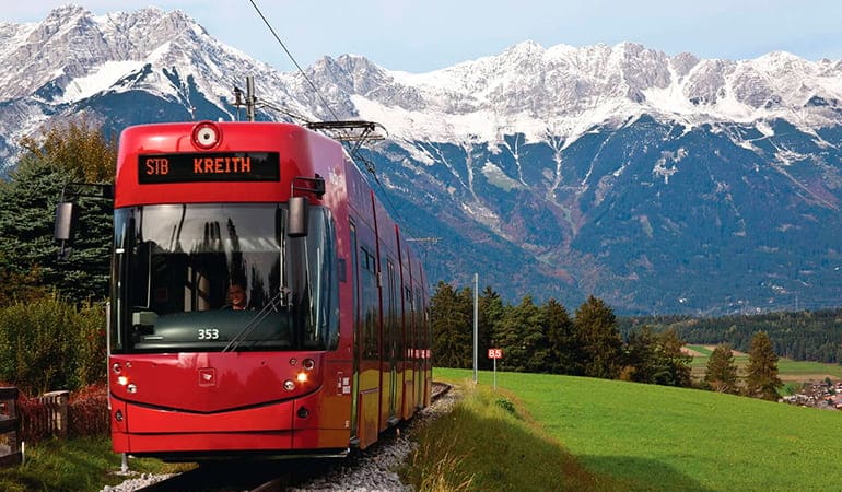 moverse por Innsbruck en tranvía